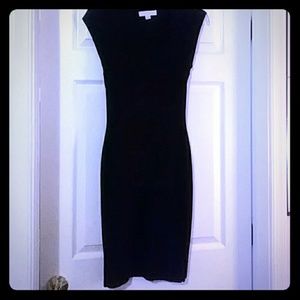 Black shape flattering sweater dress